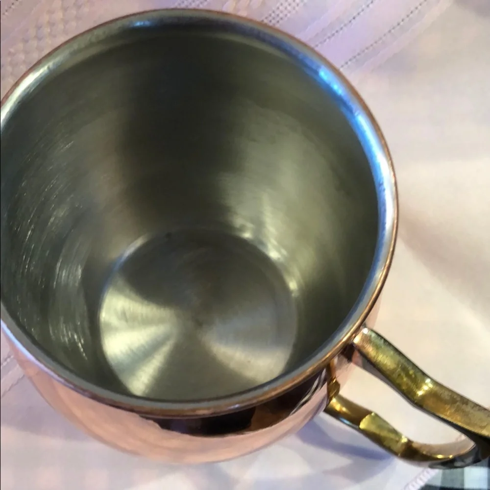 Stylish Copper Mug with Brass Handle